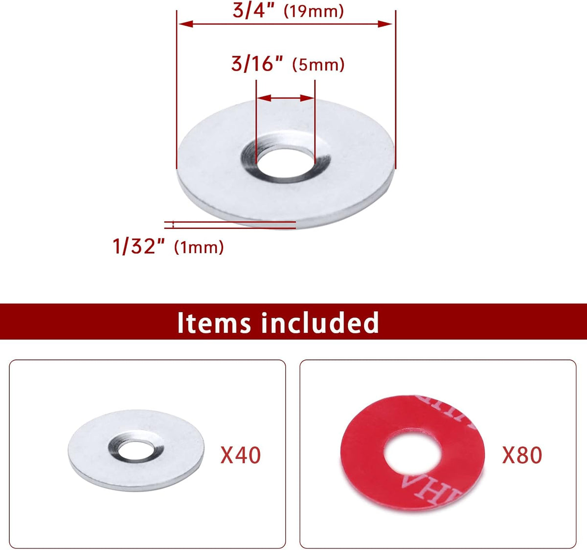 40Pack Cable Railing Kit Protector Sleeve Grommet for 1/8 5/32 3/16 Wire Rope T316 Stainless Steel T100468