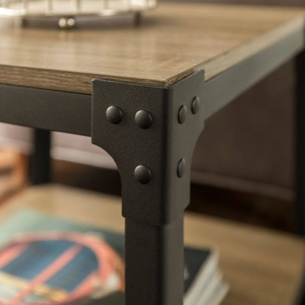Angle Iron Side Tables Set of 2 Driftwood Q902