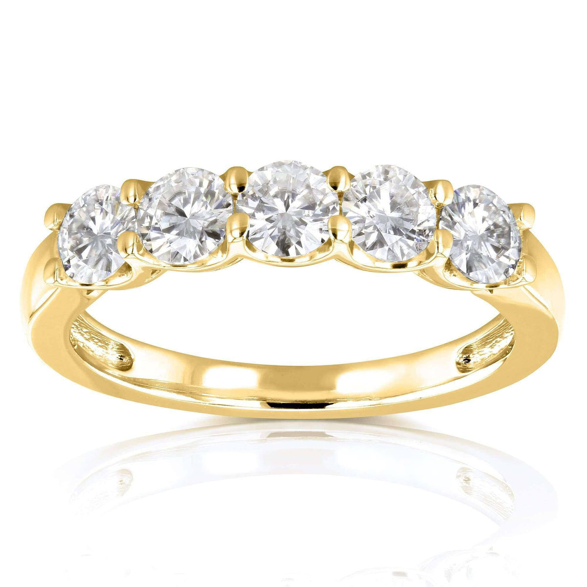 4/5 Carat Round Brilliant Near Colorless Moissanite Bridal Wedding Band Z2435