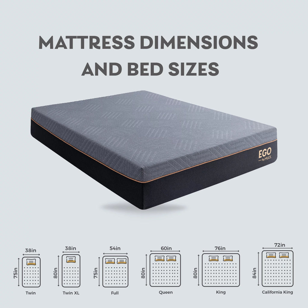Black 12 inch Queen Gel Memory Foam Mattress P4511