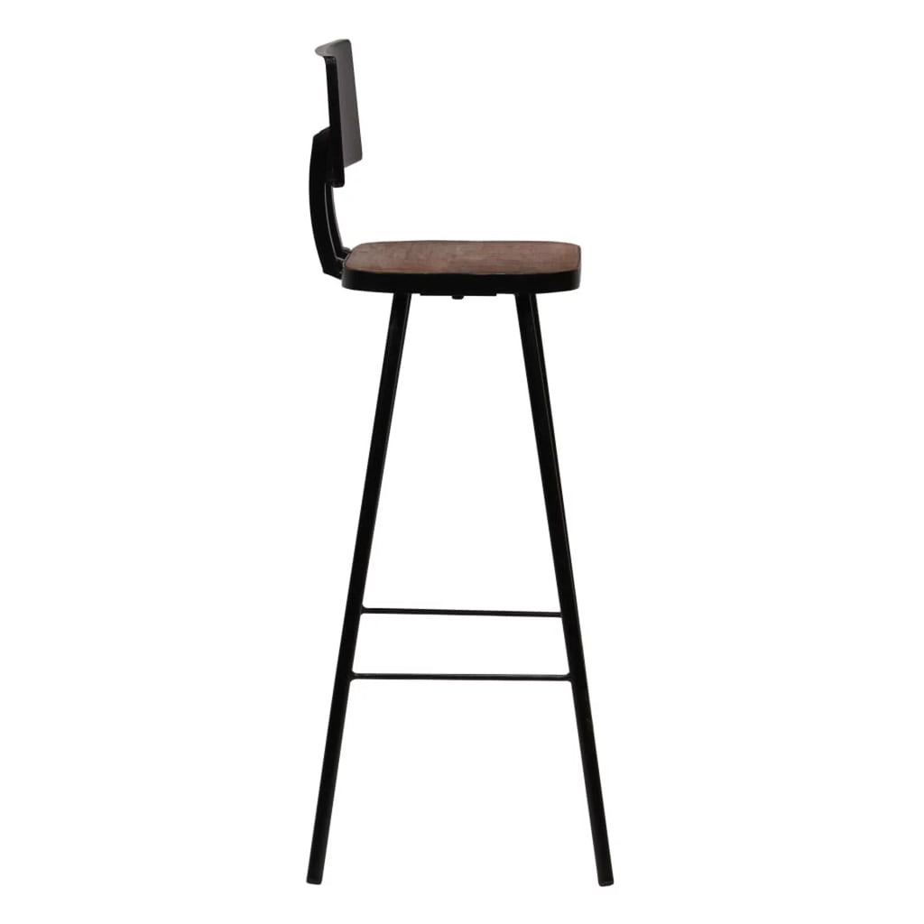 2 Piece Bar Stools with Backrest Steel Frame N23215