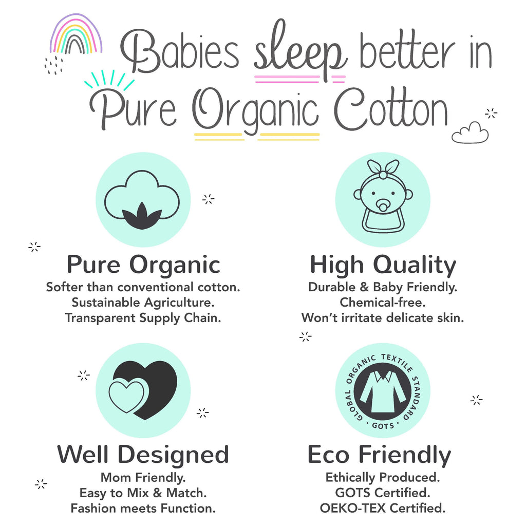 3 Pc Organic Cotton Crib Bedding Set C659
