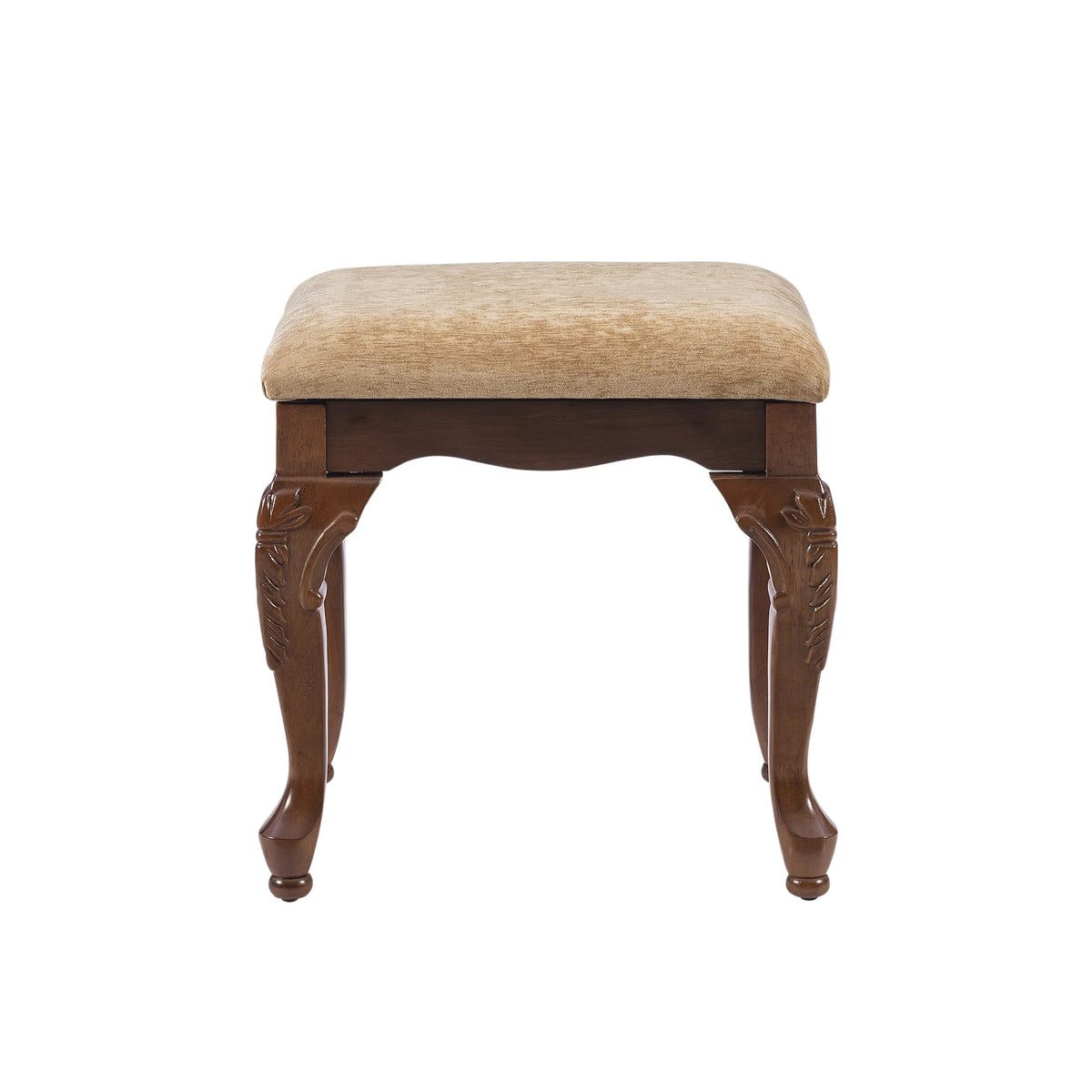 Upholstered Vanity Bench Beige Chenille S599776