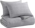 Recycled Polyester Chambray Stripe Comforter Set A630