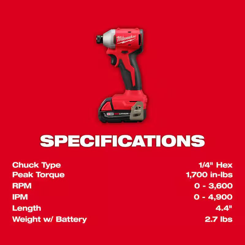 18-Volt Lithium-Ion Brushless Cordless Compact Drill/Impact Combo Kit (2-Tool) with Batteries, Charger and Bag Q995
