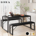 Black Modern Dining Table and Chairs for 4 W935259