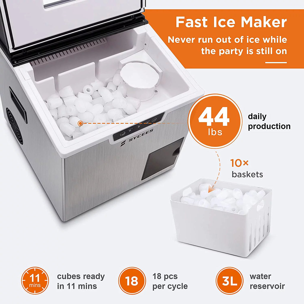 2-in-1 Countertop Ice Maker Machine & Ice Shaver A621