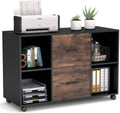 2 Drawer Wood File Cabinet with Wheels V436849