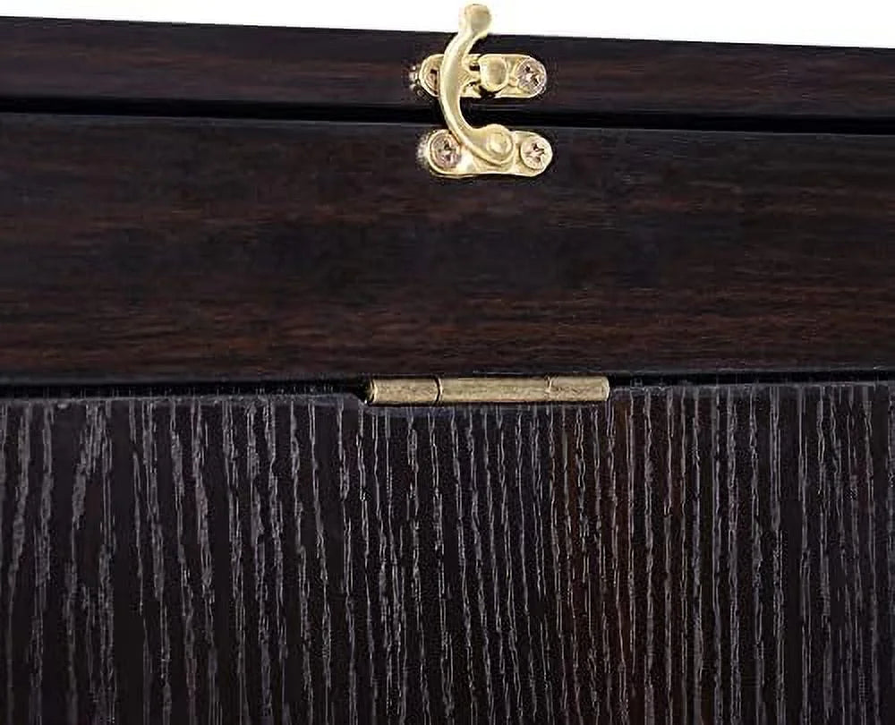 Compact Espresso Brown Convertible Desk I7693