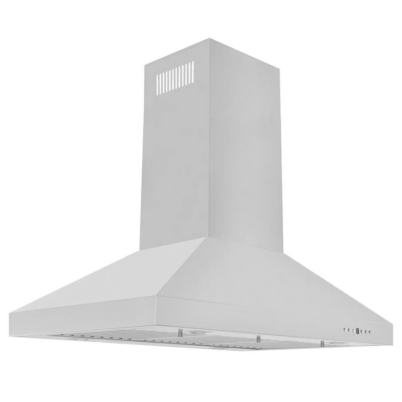 36 in. 400 CFM Convertible Island Mount Range Hood Stainless Steel B21791