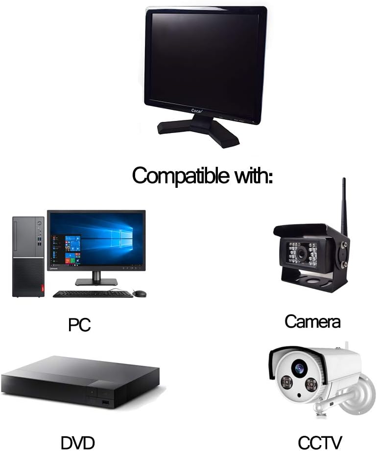 15 inch CCTV Security Monitor with BNC VGA HDMI AV Built-in Speaker M52077