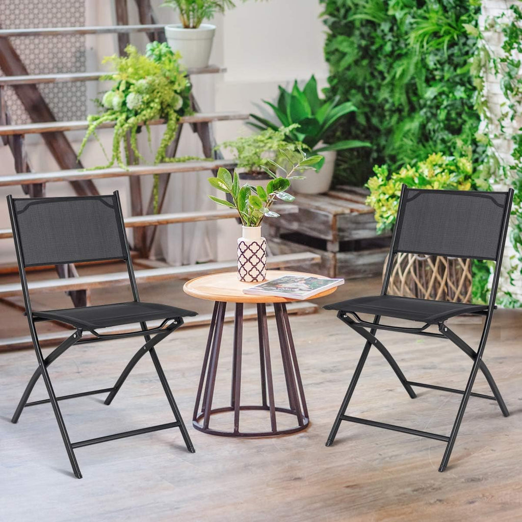 4 Pcs Black Folding Patio Chairs R9187