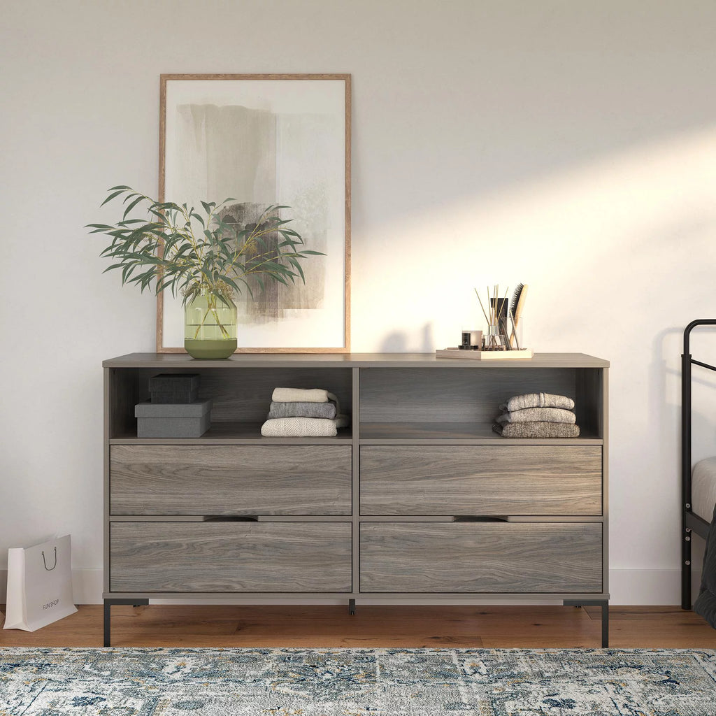 Weathered Oak Wide Dresser I3422