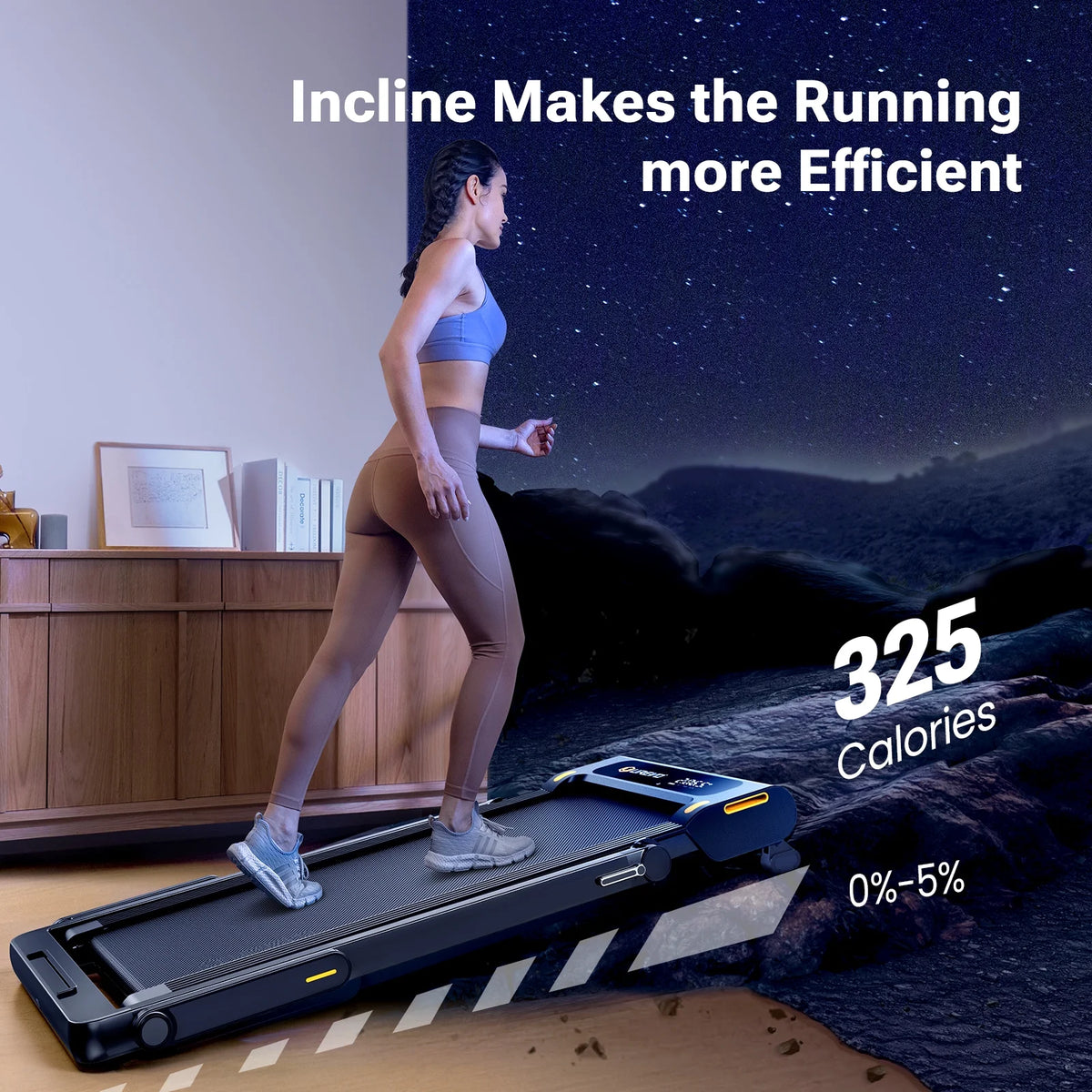 Folding Treadmill with 5% Incline 265lbs Weight Capacity Q867377
