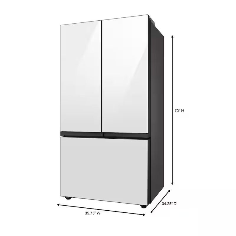 30 cu. ft. 3-Door French Door Smart Refrigerator with Beverage Center in White Glass M625