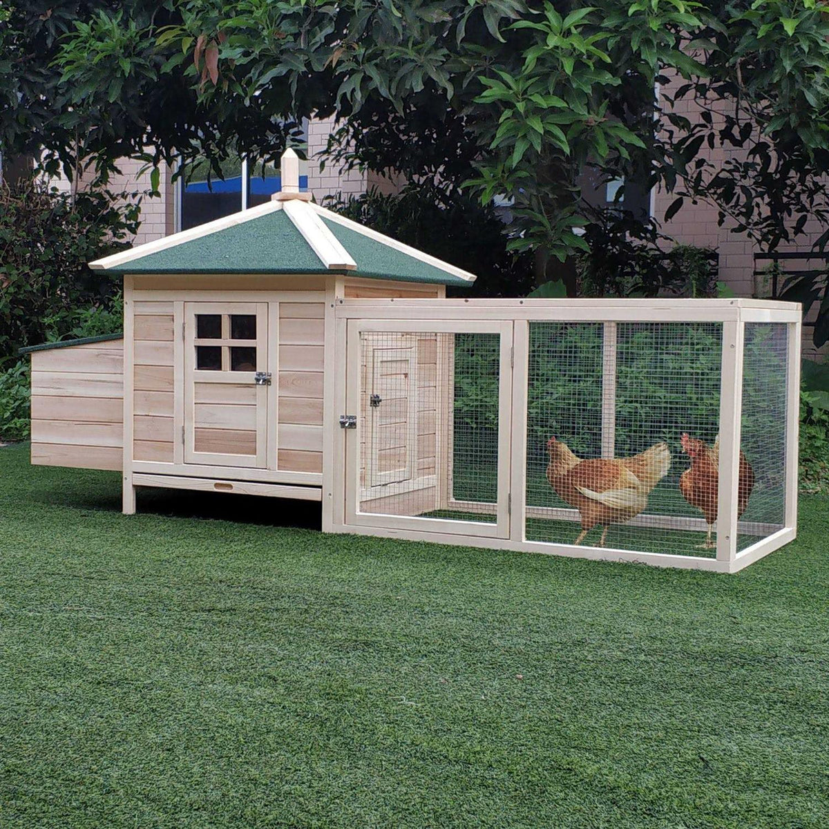 Wooden Chicken Coop with Nesting Box V466