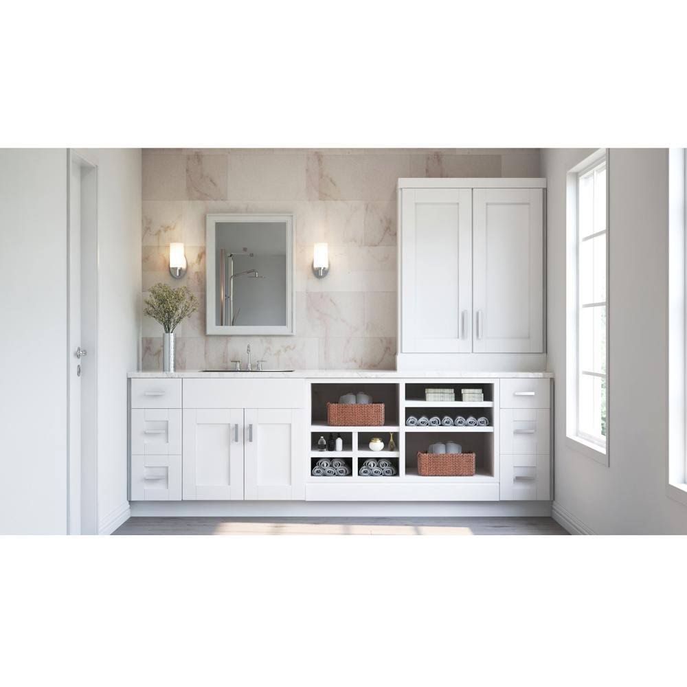 30x30x12 in. Shaker Wall Kitchen Cabinet in Satin White Y8986