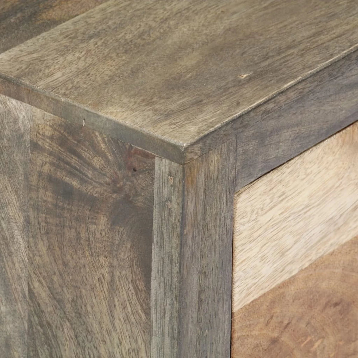 Gray Solid Mango Wood Side Cabinet H551884