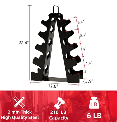 A-Frame Alloy Steel Dumbbell Rack with Handle O45229