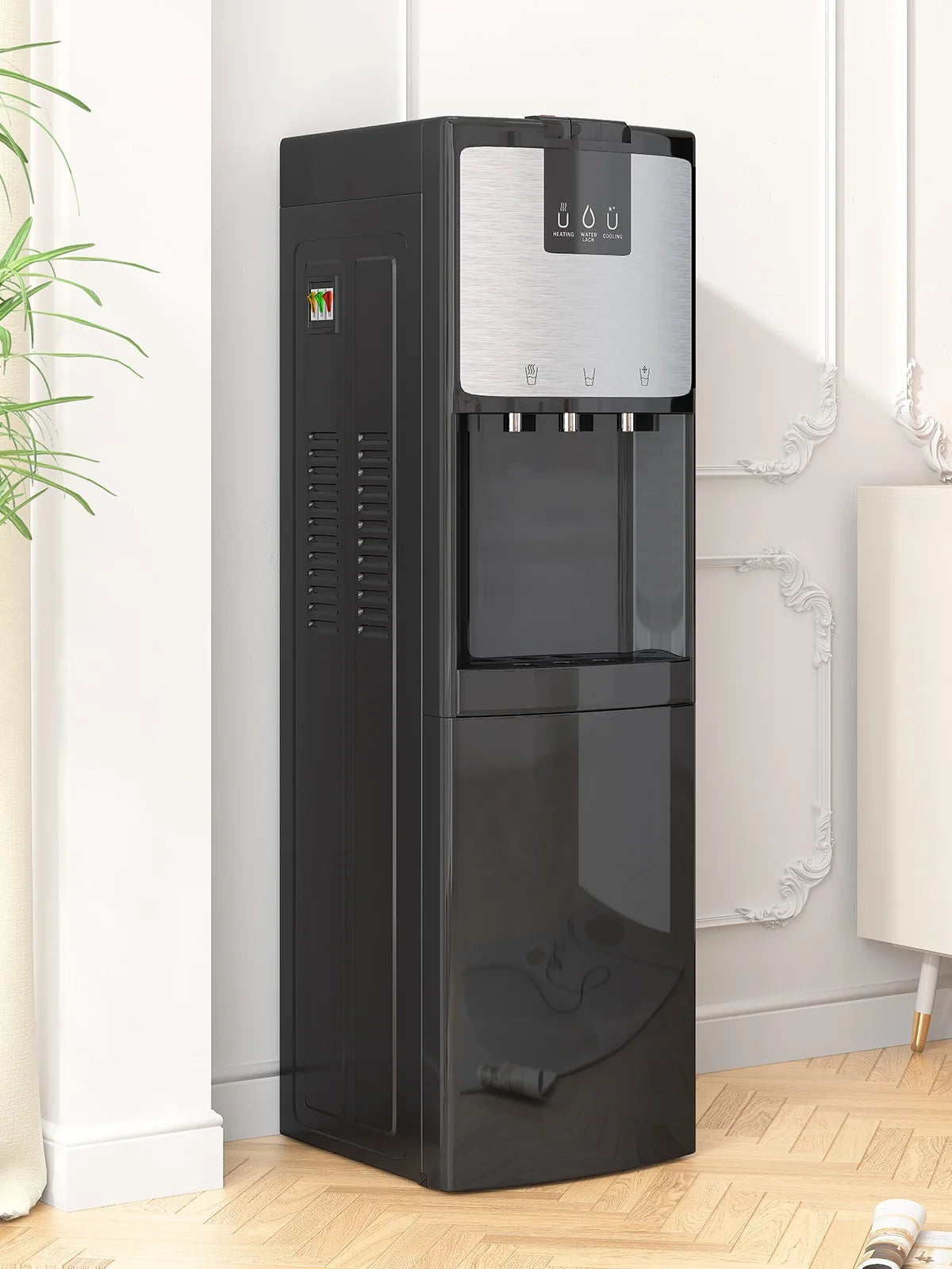 Bottom Loading Water Dispenser, Hot/Cold/Room Temperature, 3 or 5 Gallon, Black A909