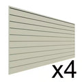 PVC Slat Wall Panel Set Sandstone 4 panel pack D861002