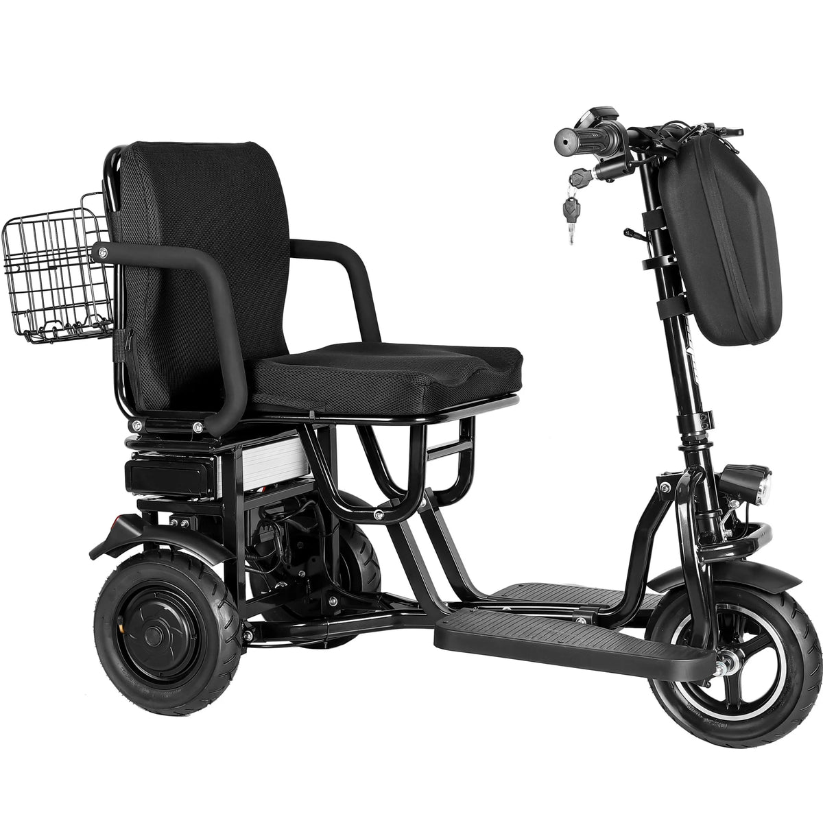 Folding Electric Trike 48v 700w Dual Motor Lithium Black N930