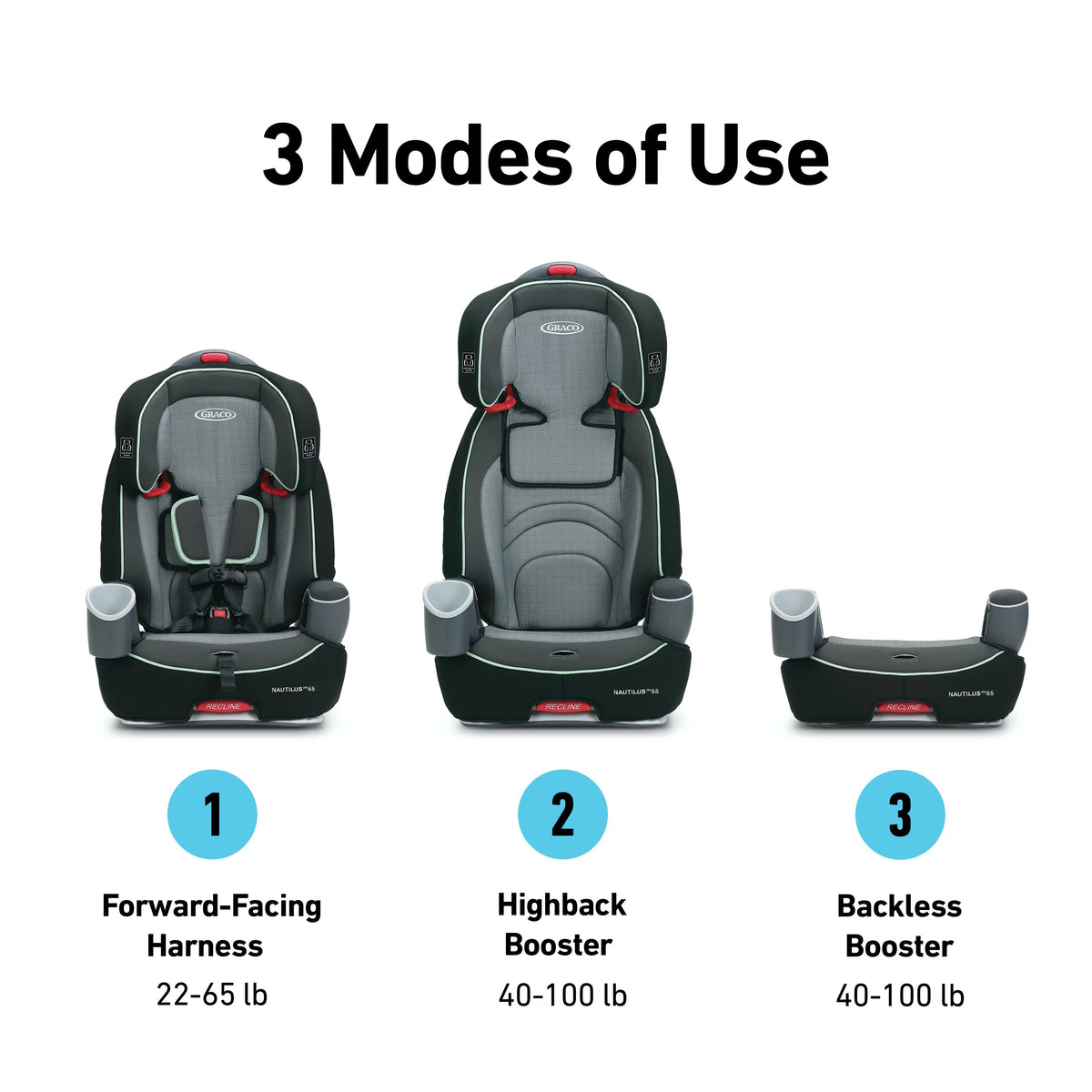 3-in-1 Harness Booster Car Seat R233