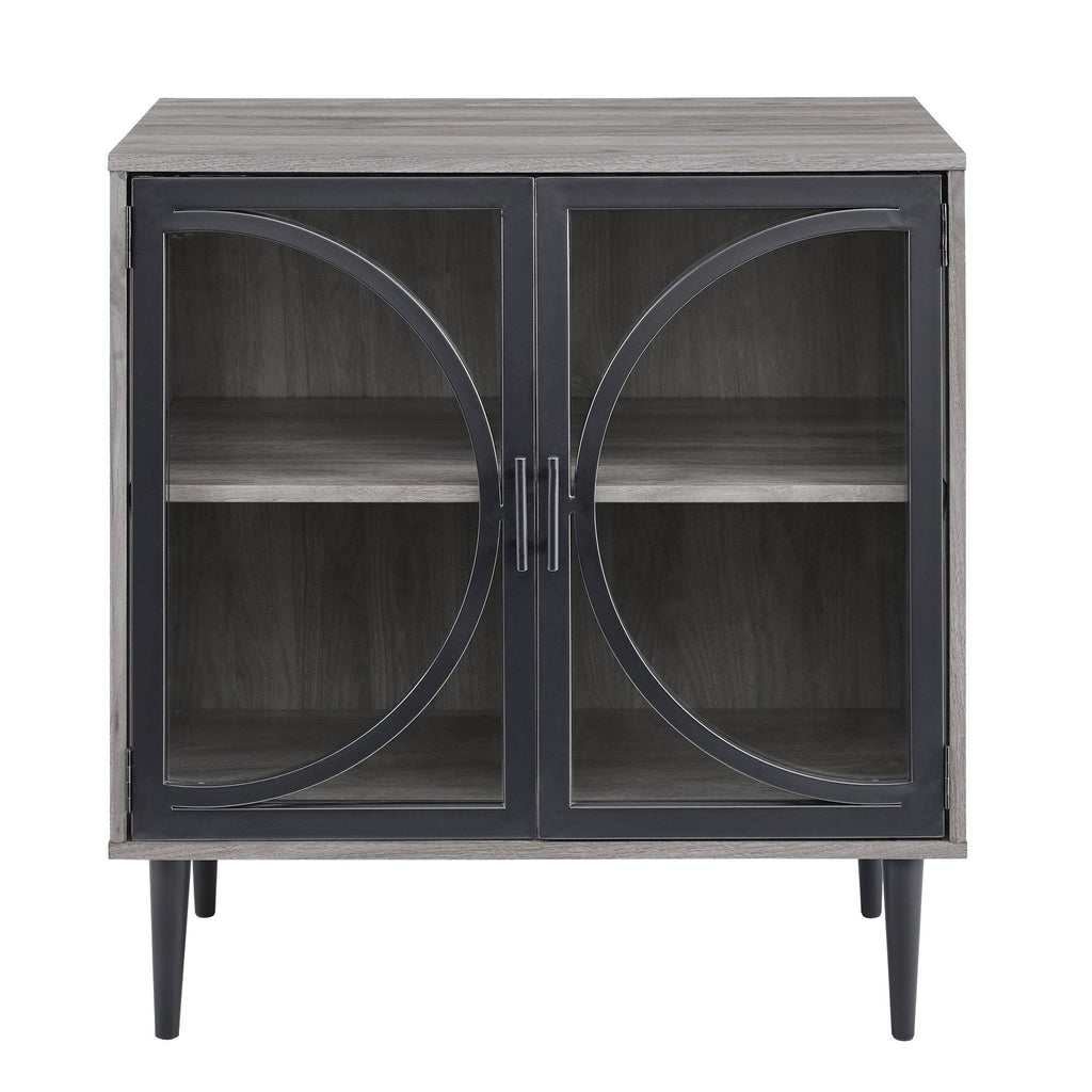 Metal and Glass Door Accent Console R498