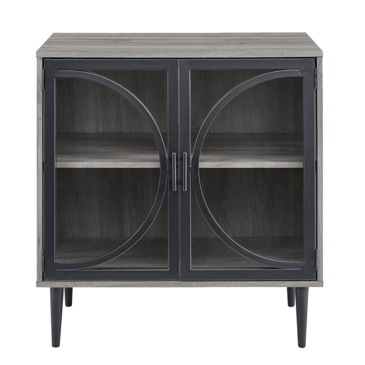 Metal and Glass Door Accent Console R498