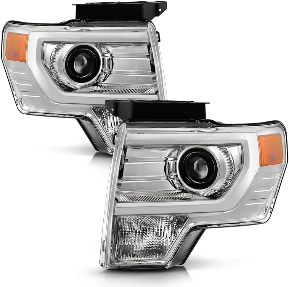 Chrome Housing Projector Headlights Driver + Passenger Side B459