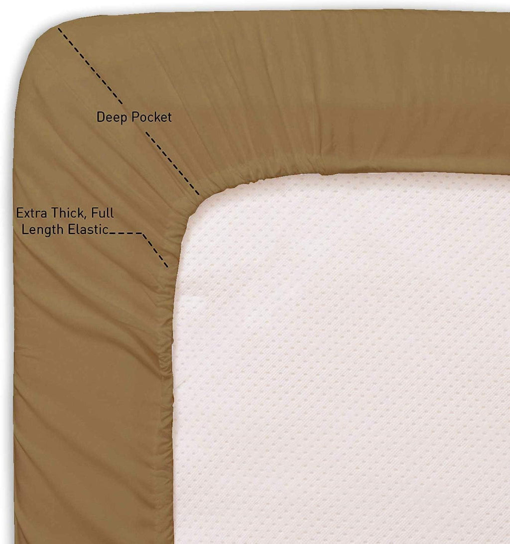 100% Egyptian Cotton 500 TC White RV King Sheets F8031