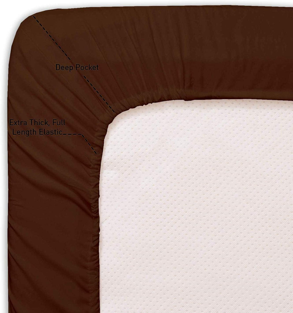 100% Egyptian Cotton 500 TC White RV King Sheets F8031