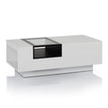 Modern Wood Storage Coffee Table in White and Black V4285