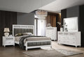 White 4-piece Eastern King Panel Bedroom Set U762966