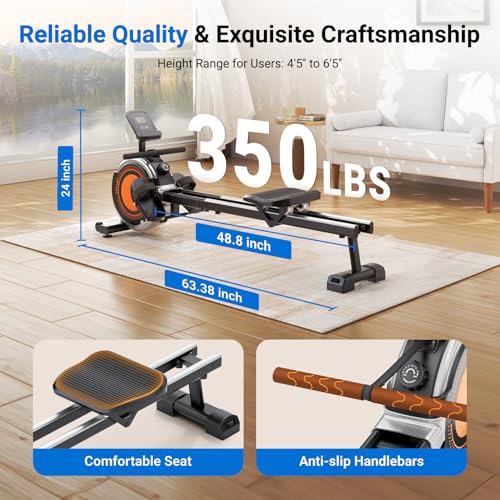 Magnetic Rowing Machine 350 LBS 16 Levels F440