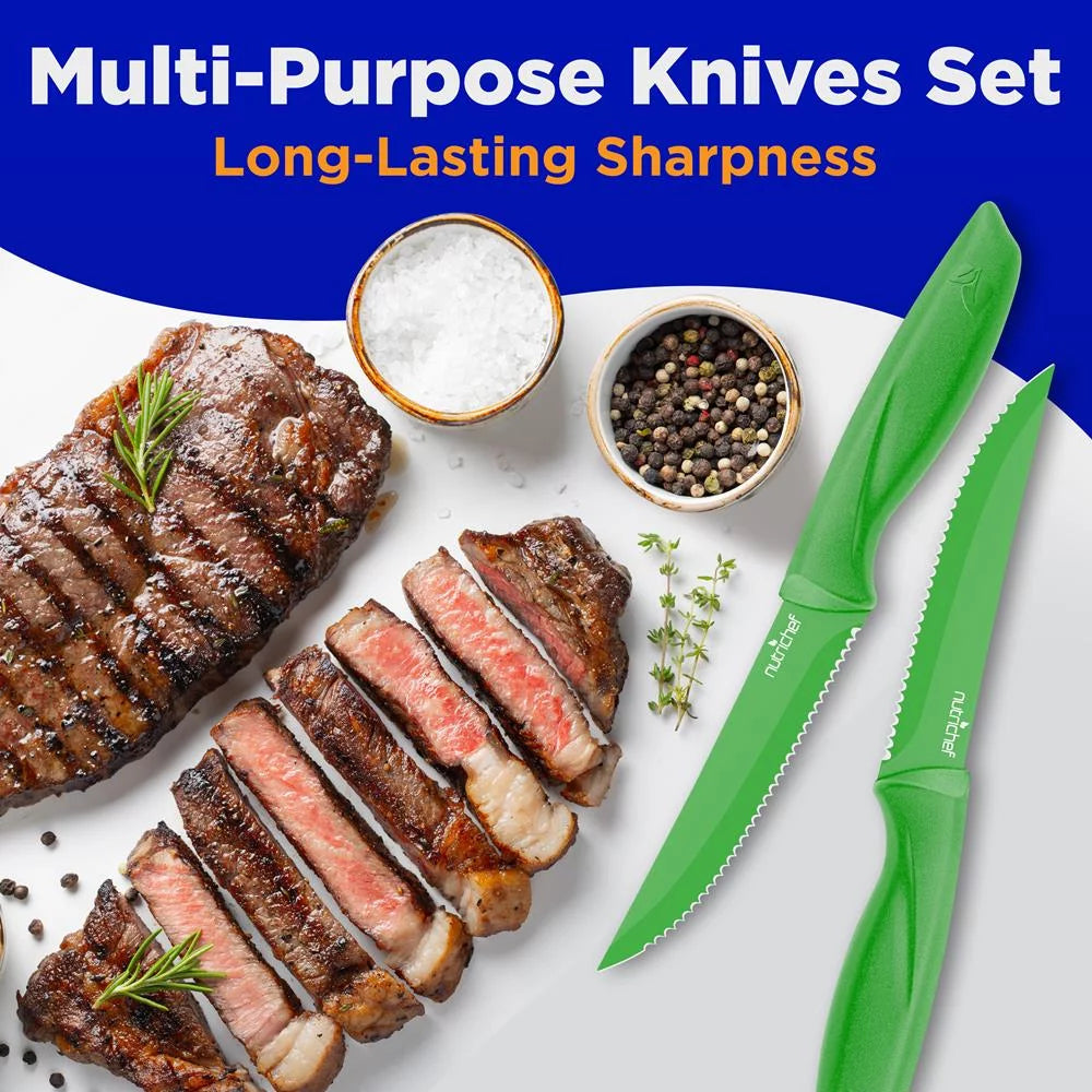 8 Piece Non-stick Stainless Steel Kitchen Knife Set L815307