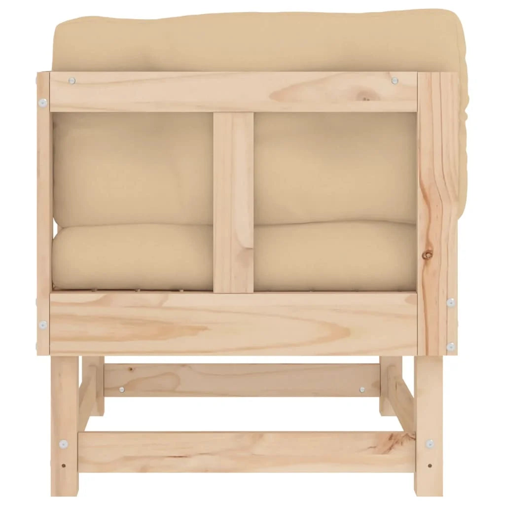 Solid Wood Pine Corner Sofas with Cushions U691