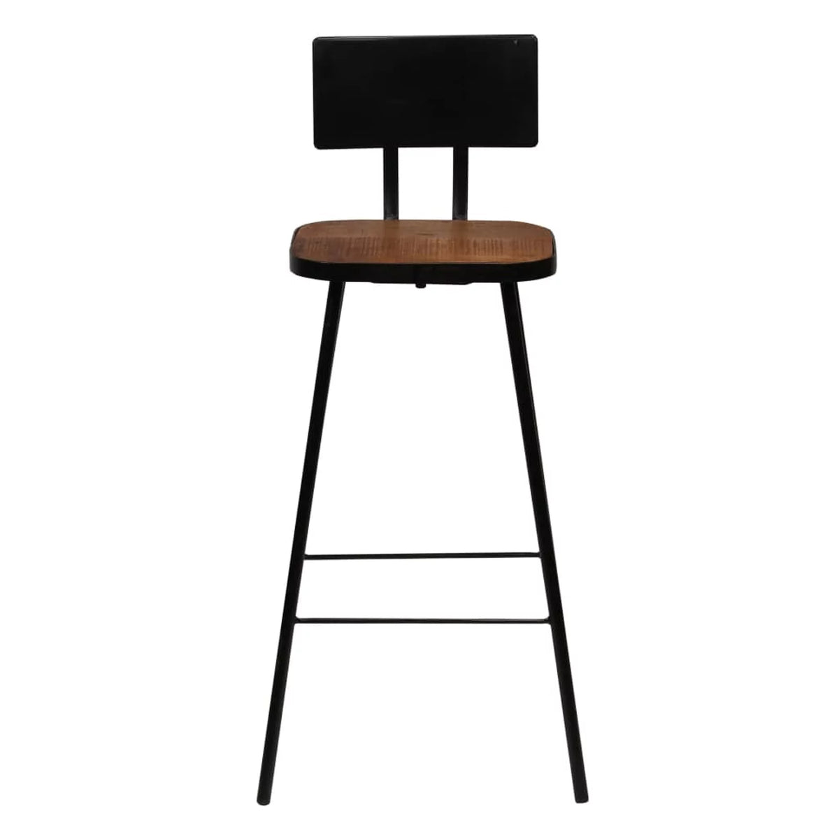 2 Piece Bar Stools with Backrest Steel Frame N23215