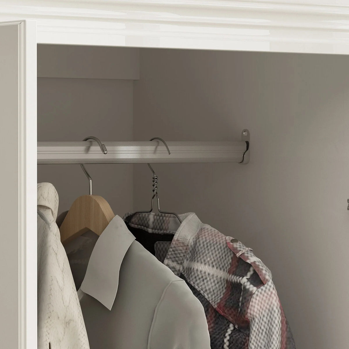 Wooden Wardrobe Armoire with Storage Cabinet R265