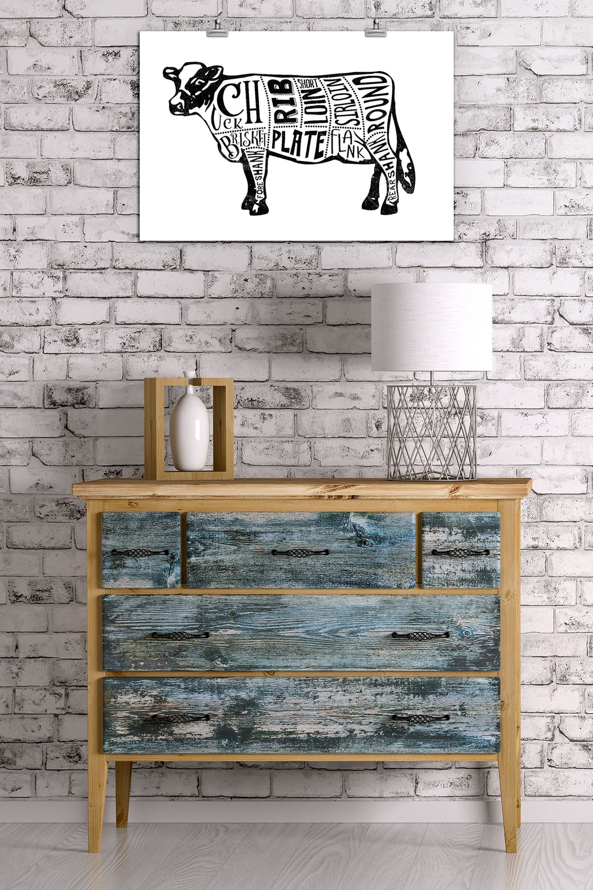 Butchers Block Meat Cuts F2248