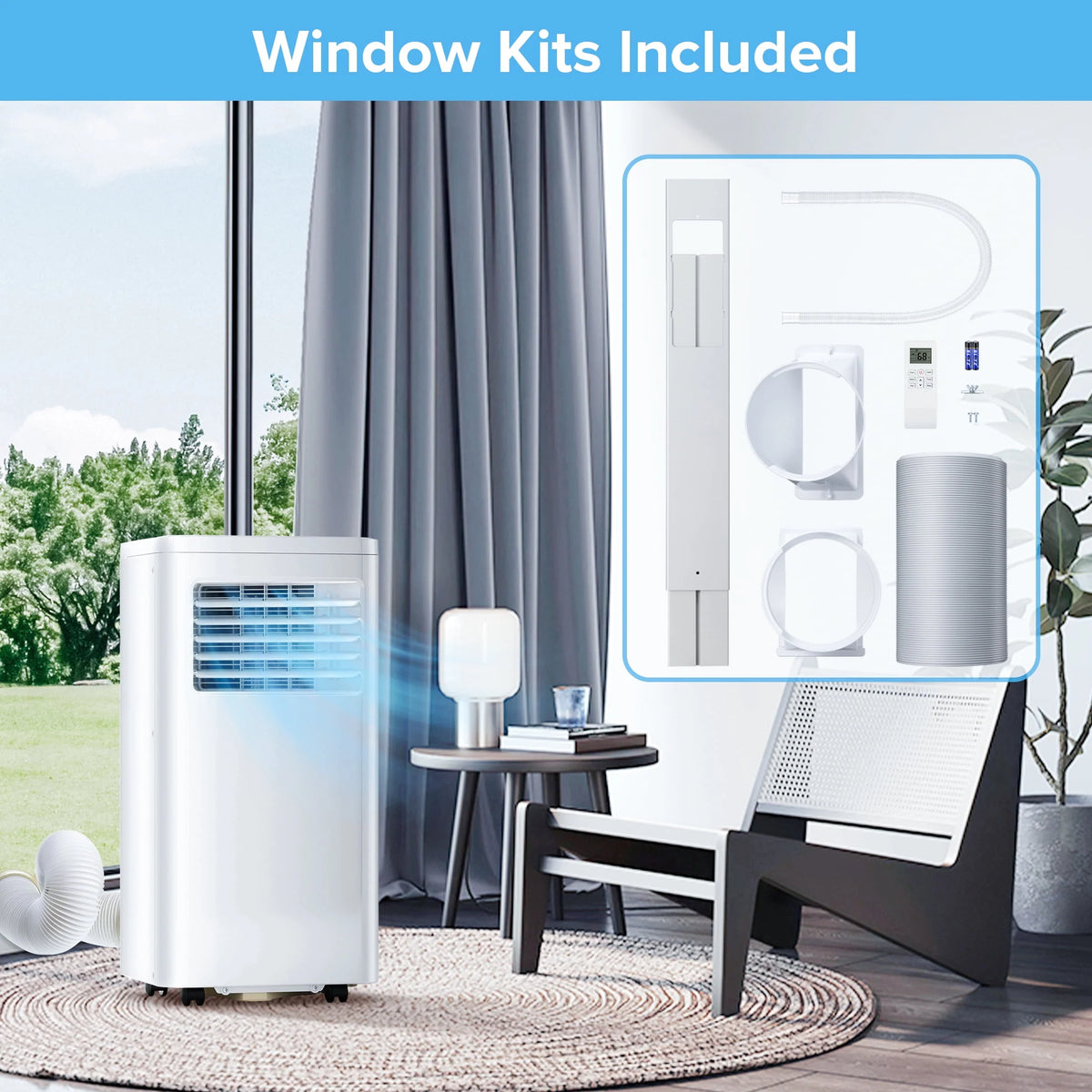 Portable Air Conditioner with Window Kit 5000BTU Z96792