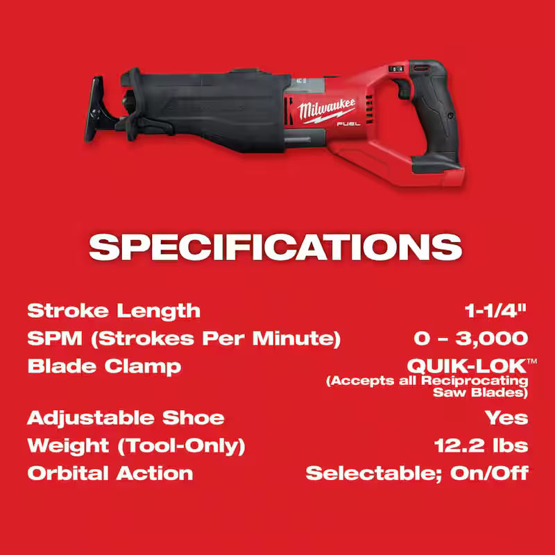 18V Lithium-Ion Brushless Cordless Recip Saw N477