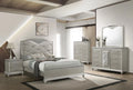 King Panel Bed Dresser Mirror Nightstand Chest Wooden Bedroom Furniture Set Z977