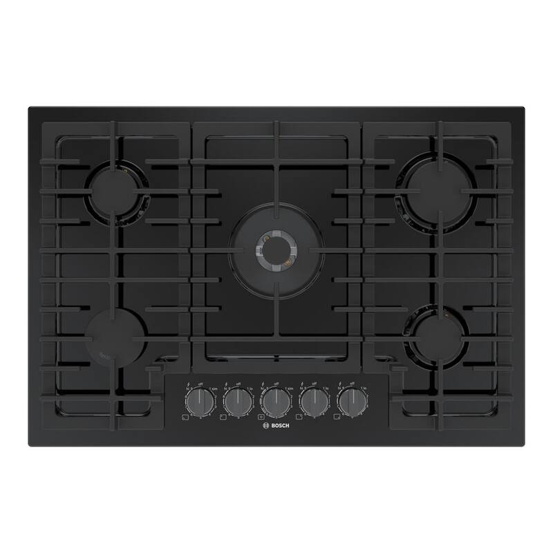 30 in. Black Gas Cooktop with 5 Burners M804076