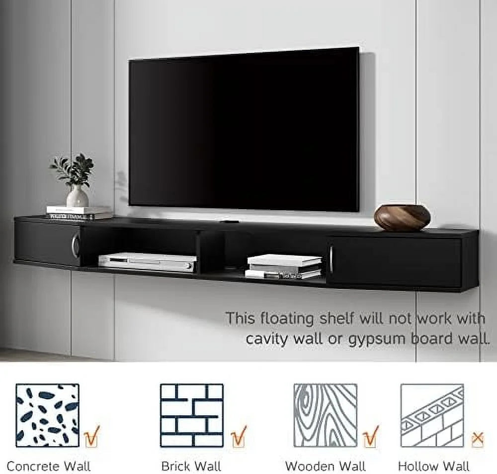 70'' Floating TV Stand with Cabinet M761