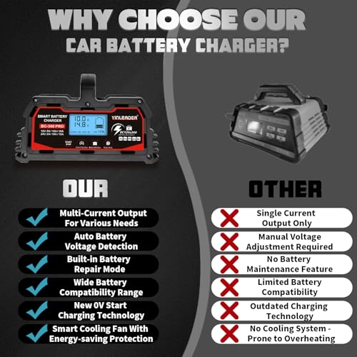 40A 12V/24V Lead Acid LiFePO4 Automatic Battery Charger Y8565
