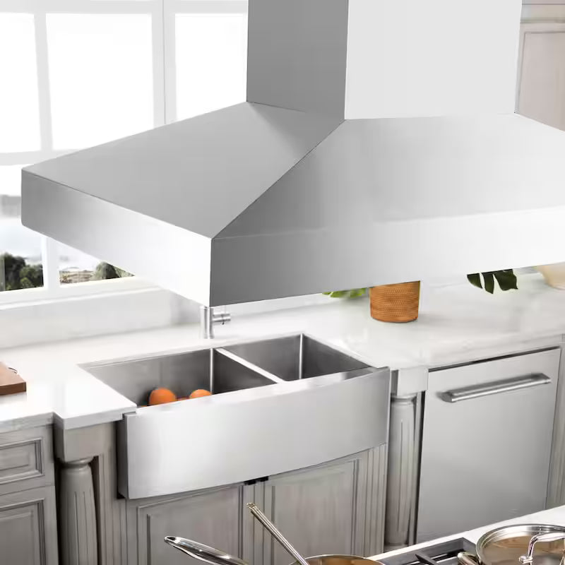36 in. 400 CFM Convertible Island Mount Range Hood Stainless Steel B21791