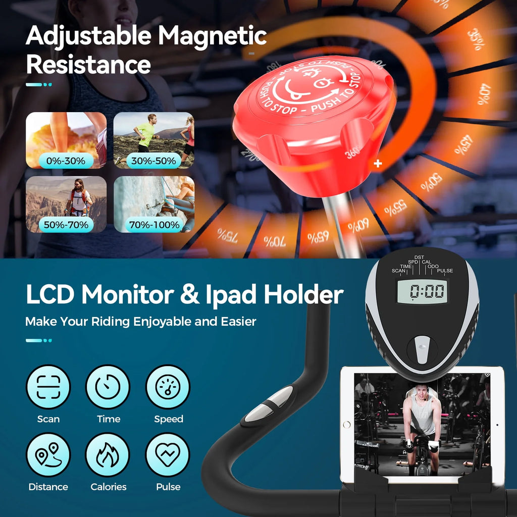 Exercise Bike Magnetic Resistance Stationary Cycling Bike Z454051