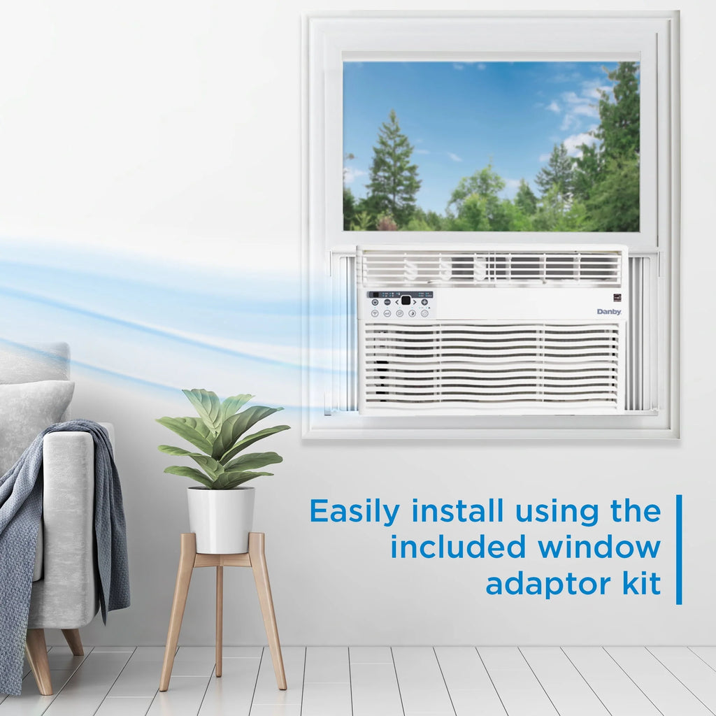 12,000 BTU White Window Air Conditioner with WiFi and Remote E1605