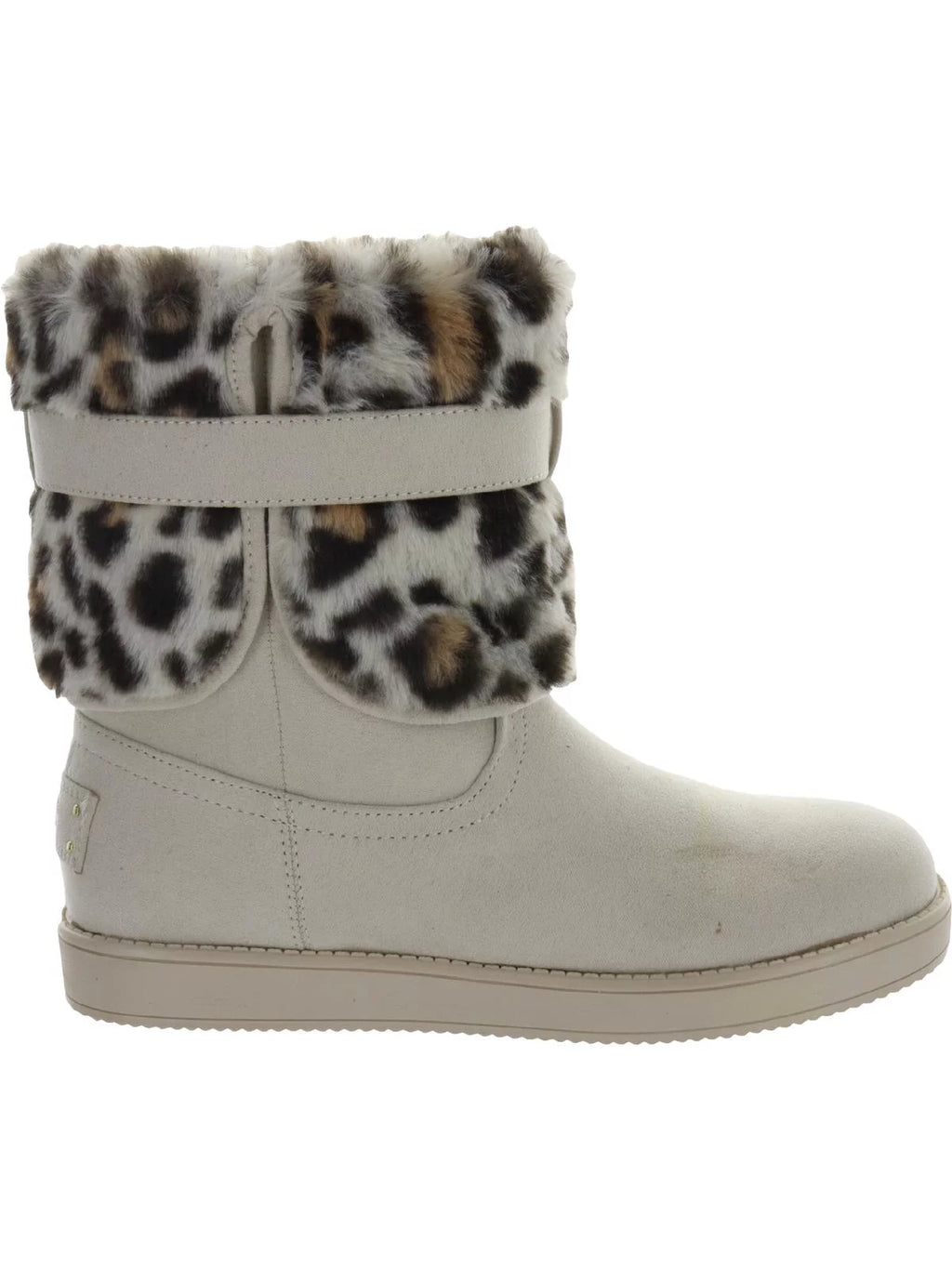 Beige Animal Print Snow Boots U2176